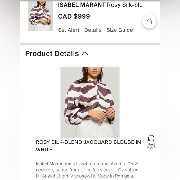 Isabel Marant Rosy Jacquard Blouse. Size EU 42 - Picture 8 of 11